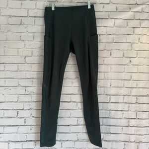 Women's Green Fleece Style Leggings